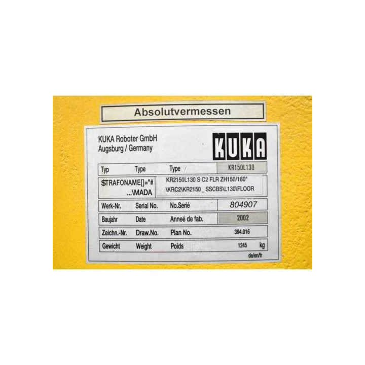 KUKA KR150 L130 Robot + KRC2 (2002) – Ağır Yük Endüstriyel Robot