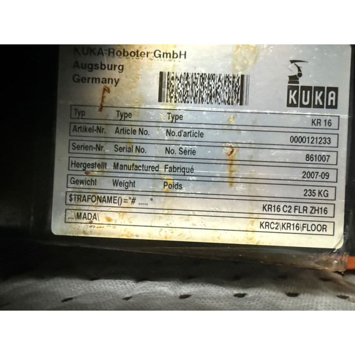 KUKA KR16 Industrial Robot | 6-Axis, 16kg Payload